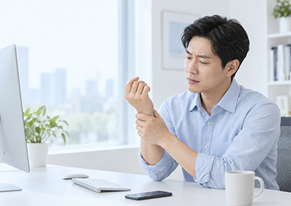 사무 중 손목 통증
